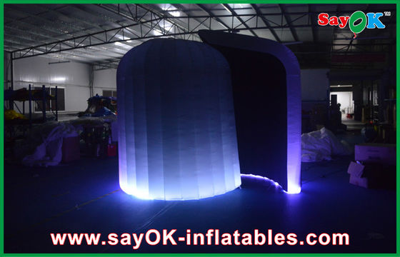 Inflatable Photo Booth Enclosure Customized Lighting Round Inflatable Photo Booth 3ml X 2mw X 2.3mh