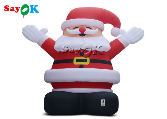 8m Outdoor Christmas Inflatable Santa Claus Wearing A Red Hat