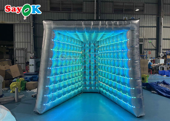 Portable Inflatable Vogue Photo Booth With LED Tube Lights Party Wedding Decor