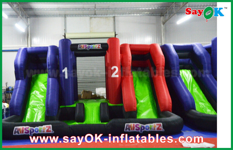 Blue And Red Inflatable Large Bouncer Slider Castle Kids Palying Toys For Children