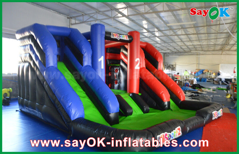 Blue And Red Inflatable Large Bouncer Slider Castle Kids Palying Toys For Children