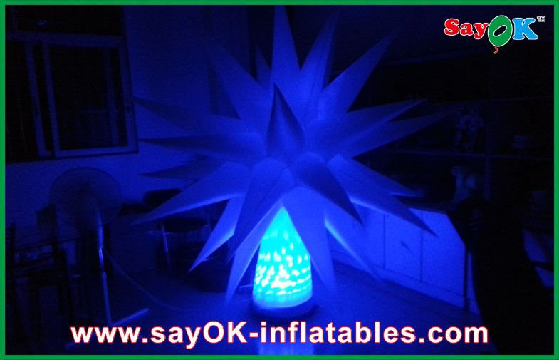 Led Light Ground Star Tree With 12 Different Color Inflatable Lighting Decoration