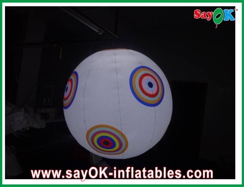 Logo Printing Inflatable Lighting Hanging Ball For Wedding Ceremony / Stage Decoration