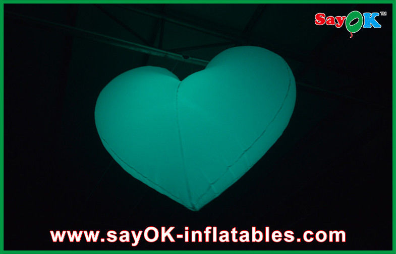Hanging Inflatable Lighting Decoration For Wedding Heart LED