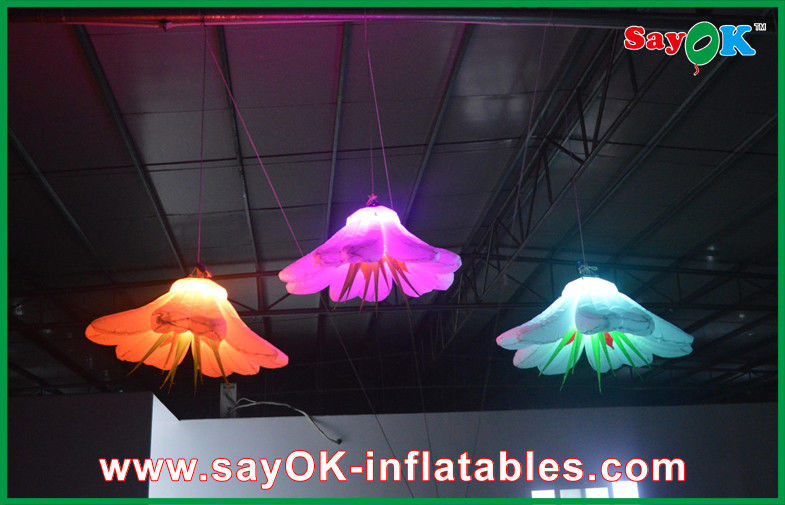 Big Lighting Inflatable Flower Beautiful Rental For Ceiling Decoration