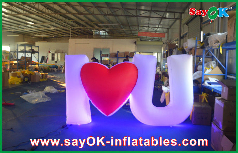 White Attractive Inflatable Lighting Decoration Funny For Event