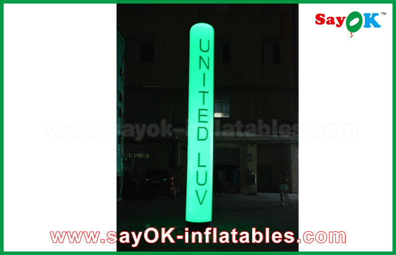Outdoor Inflatable Lighting Decoration Led Long Tube Air Pillar Balloon For Wedding
