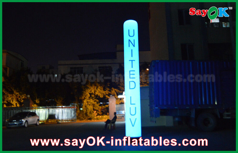 Outdoor Inflatable Lighting Decoration Led Long Tube Air Pillar Balloon For Wedding