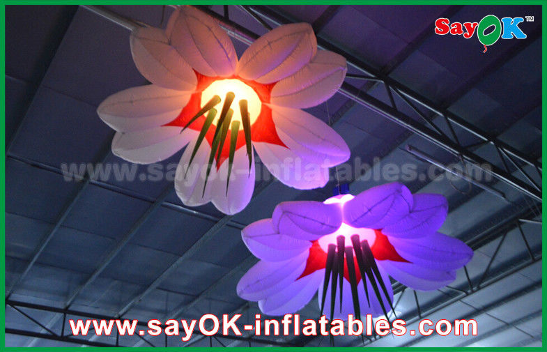LED Hang Flower Inflatable Lighting Decoration Nylon Cloth For Advertising / Event