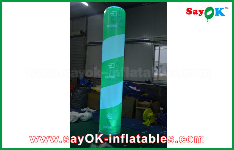 Custom Led Light Inflatable Pillar , Outdoor Inflatable Decorations With 600D Pvc / Nylon