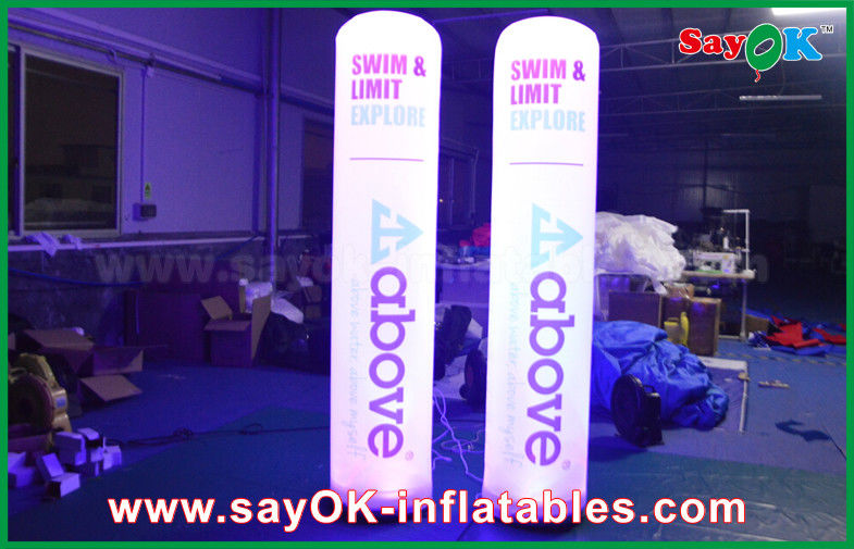 Printed Inflatable Lighting Decoration Pillar Cone Shape Balloon For State Decoration