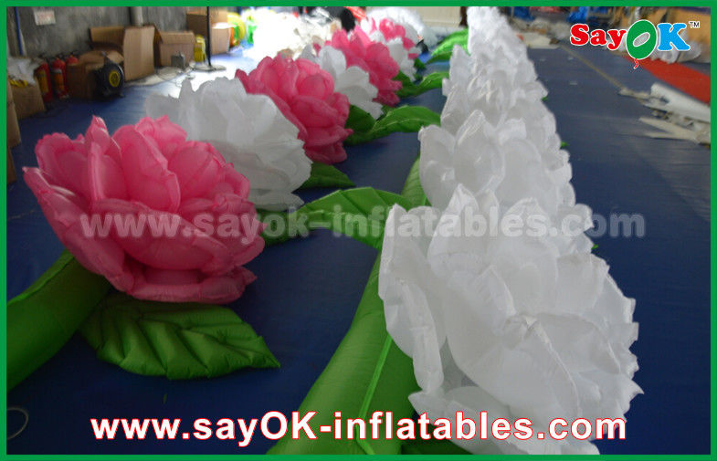 Color Change LED Inflatable flower Chain For wedding Decoration