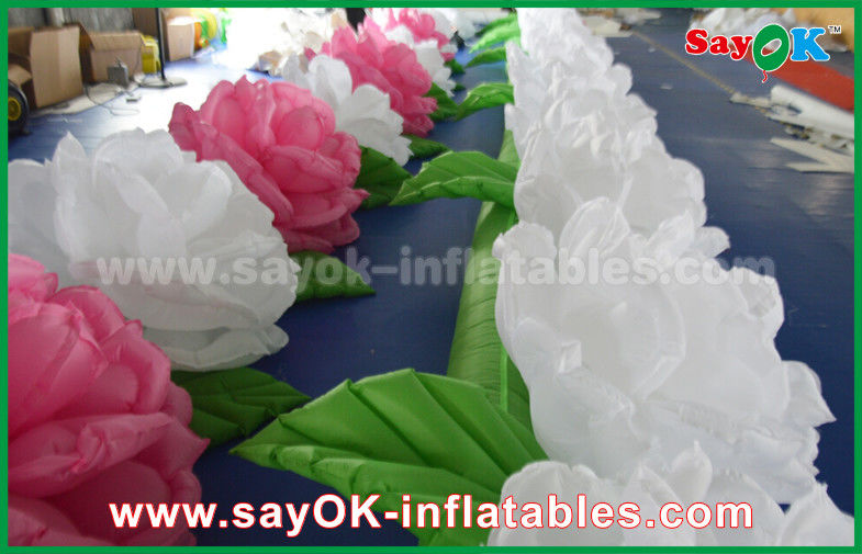 Color Change LED Inflatable flower Chain For wedding Decoration