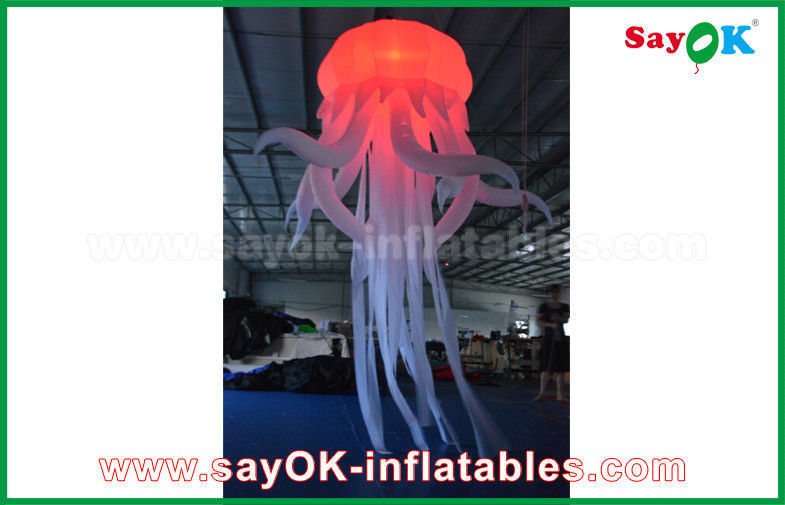 Colorful Nylon Inflatable Lighting Decoration in  Octopus Shape With Led Light
