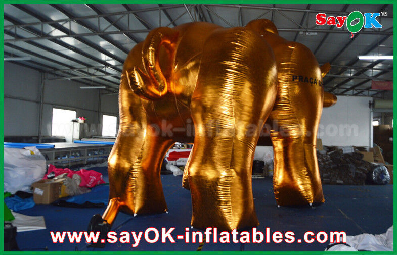Outside Promotion Oxford Cloth Inflatable Model Gold Bull for Advertising