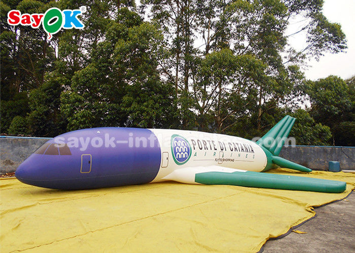 ROHS Custom Inflatable Products , 10 Meter PVC Inflatable Airplane Model For Exhibition Display