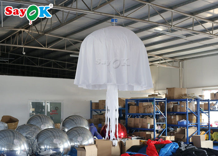 1.5m Inflatable Hanging Jellyfish With LED Light For Party Decoration