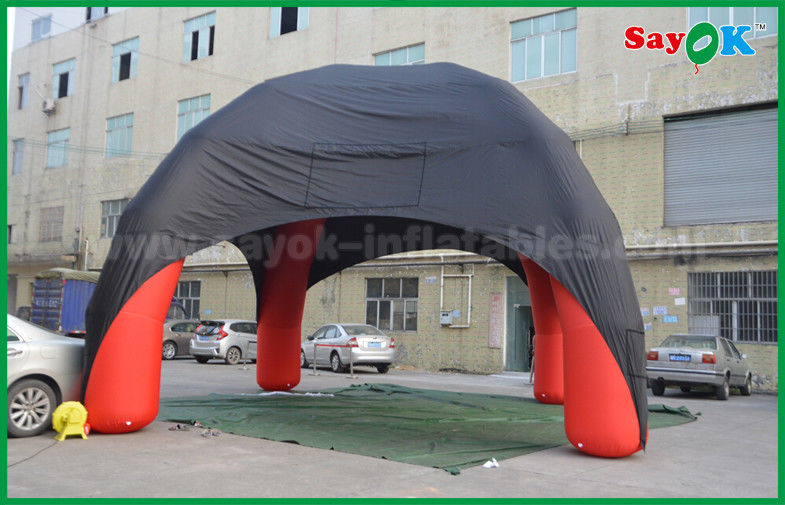 Inflatable Tent Dome Red / Black Spider Inflatable Dome Tent 4 Legs With Oxford Cloth Fire Retardant