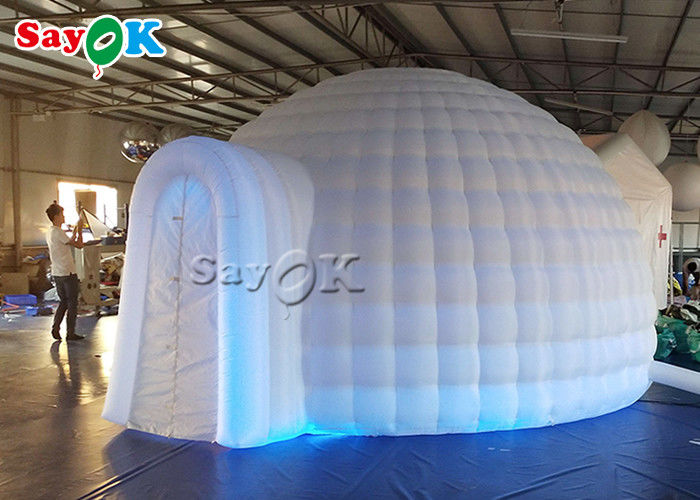 Inflatable Igloo Tent Oxford Cloth White LED Inflatable Dome Tent For Party Event