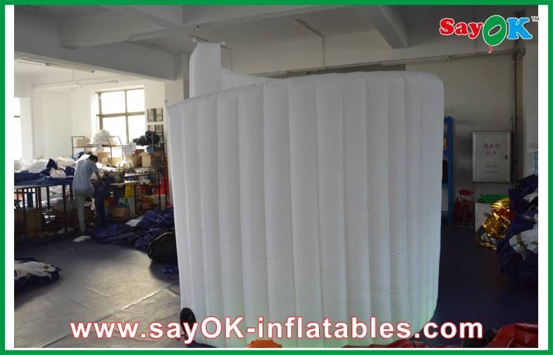 Wedding Photo Booth Hire Wind Resistant Inflatable Photo Booth , Lighting Inflatable Spiral Wall