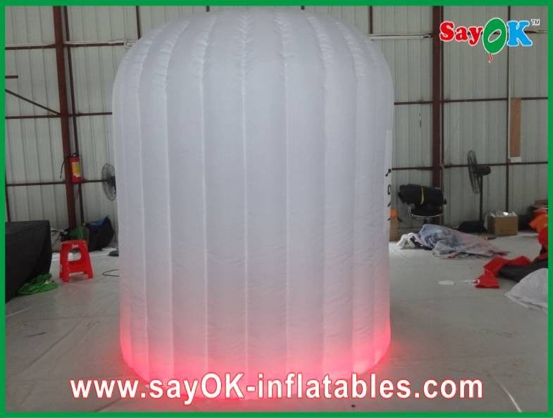 Event Booth Displays Black Inside Inflatable Rounded Photo Booth 3 X 2 X 2.3m With Led Lights