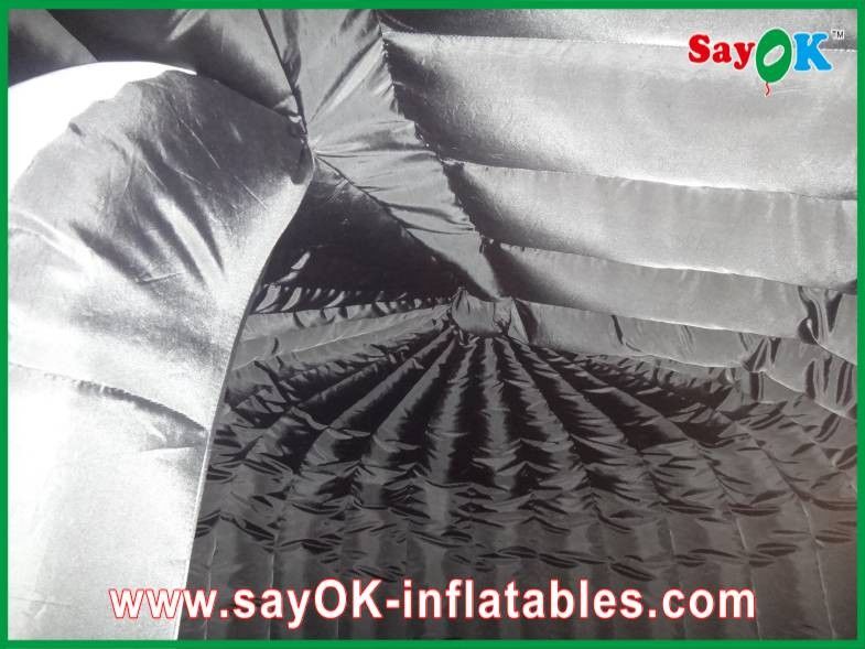 Event Booth Displays Black Inside Inflatable Rounded Photo Booth 3 X 2 X 2.3m With Led Lights