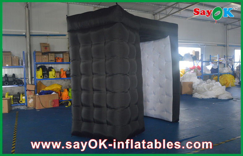 Inflatable Photo Booth Hire Black Oxford Cloth Square Inflatable Advertising With 2 Opposite Doors