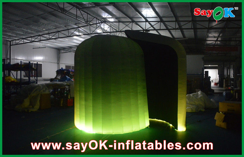 Inflatable Photo Booth Enclosure Customized Lighting Round Inflatable Photo Booth 3ml X 2mw X 2.3mh