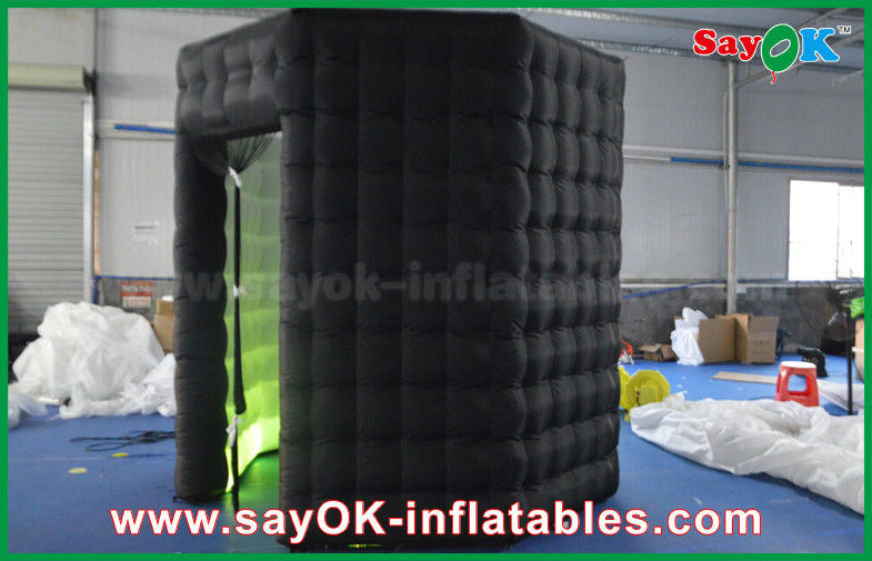 Inflatable Photo Studio Eight Angle Led Inflatable Photo Booth Tent Photobooth Props With Door Curtain