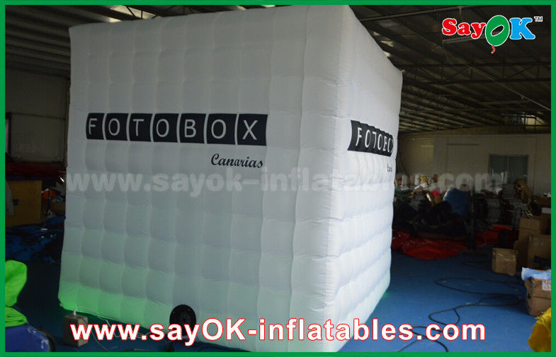 Inflatable Photobooth Oxford Cloth Led Remote Control Lighting Inflatable Open  Air Photo Booth Cabinet