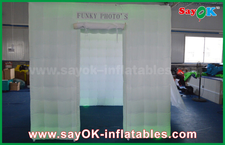 Inflatable Led Photo Booth Green Background Inflatable Photo Booth 2.5 X 2.5 X 2.5m For Wedding / Event