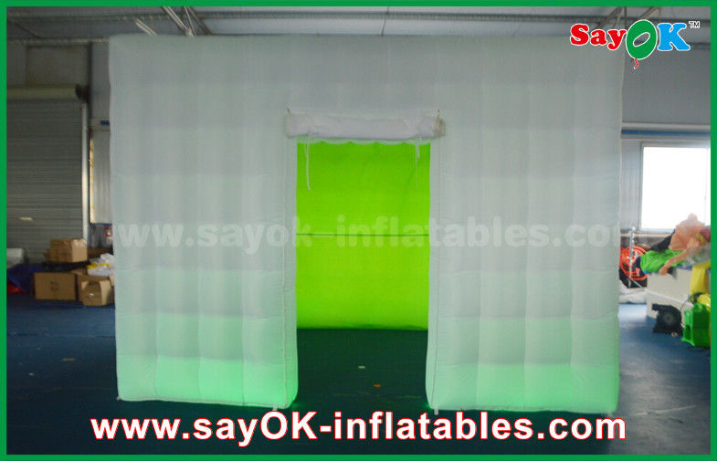 Inflatable Photo Studio Giant 3.5 X 3.5 X 2.5m Cube Inflatable Photo Booth With Green Background