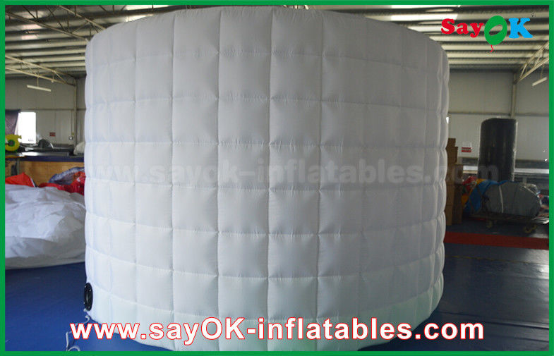 Inflatable Led Photo Booth White Durable Curved Inflatable Lighting Tent For Promotion / Advertising