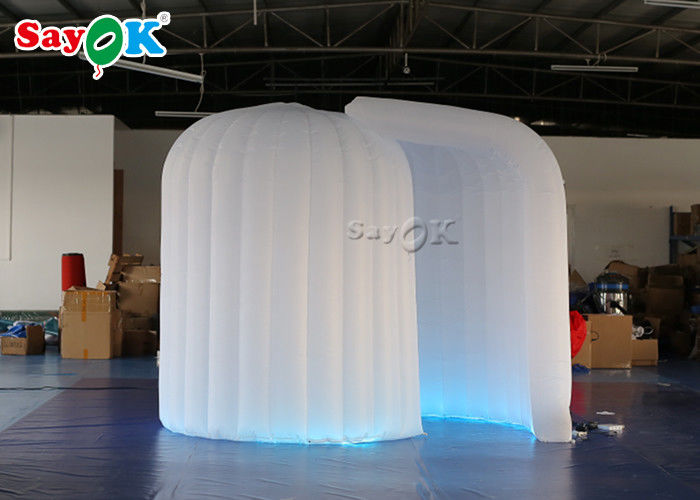 Professional Photo Studio 3*2*2.3m LED Igloo Inflatable Portable Photo Booth With One Door Curtain