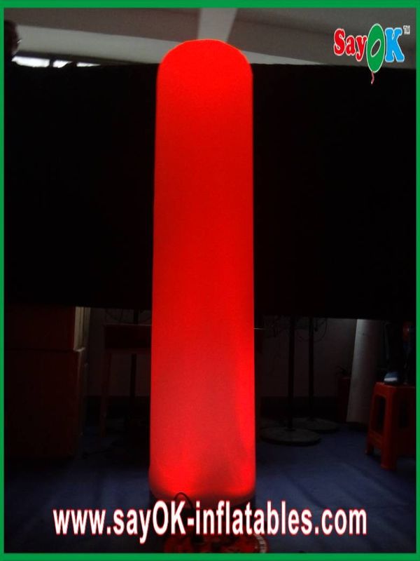 Straight Led Light Decoration 2 Meters High Inflatable Pillar For Events