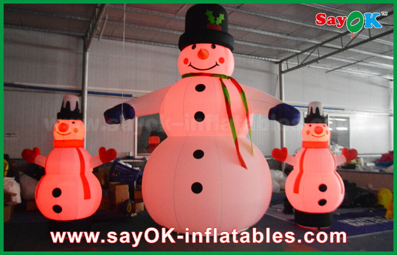Oxford Cloth Inflatable Holiday Decorations Giant Christmas Snowman For Party