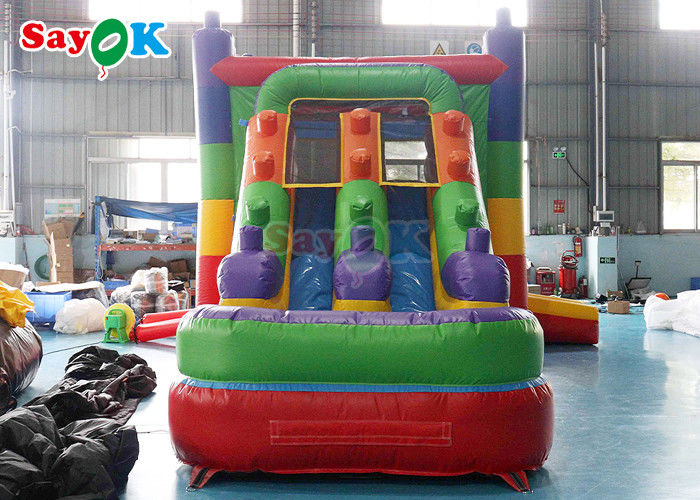 0.5mm PVC Inflatable Unicorn Bounce House Kids Bouncy Castle Jumping Slide Moon