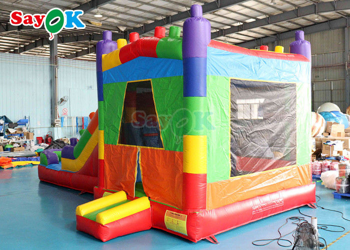 0.5mm PVC Inflatable Unicorn Bounce House Kids Bouncy Castle Jumping Slide Moon