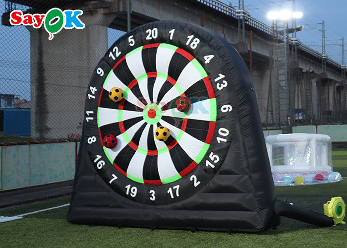 Giant Football Target 10ft Tall Inflatable Sports Games Outdoor Dartboard With 8pcs Soccer Balls
