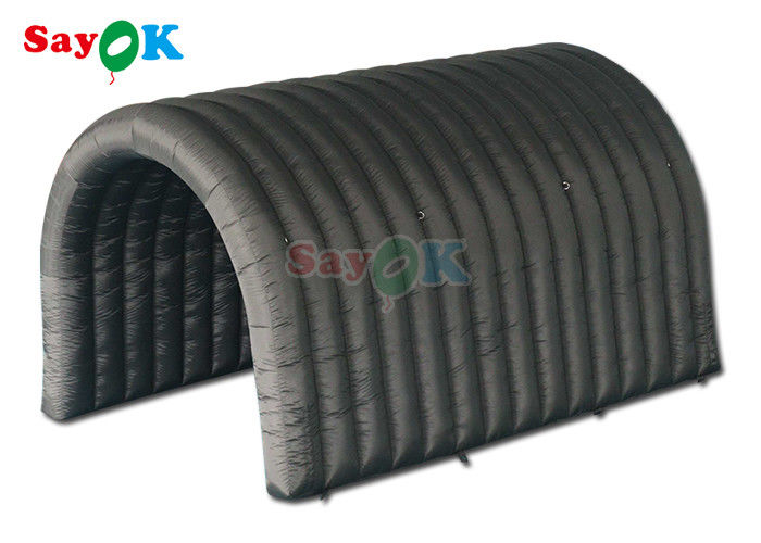 Black Inflatable Sports Tunnel Tent For Football Game Outdoor Events Entrance Tunnel