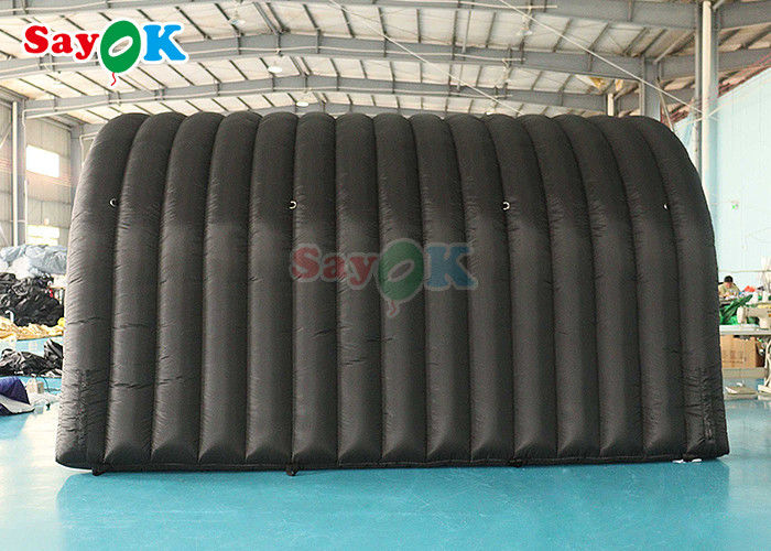 Black Inflatable Sports Tunnel Tent For Football Game Outdoor Events Entrance Tunnel