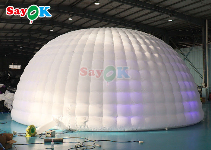 26.2FT Inflatable Igloo Dome Tent Outdoor Camping Blow Up Dome Tents With Led Light