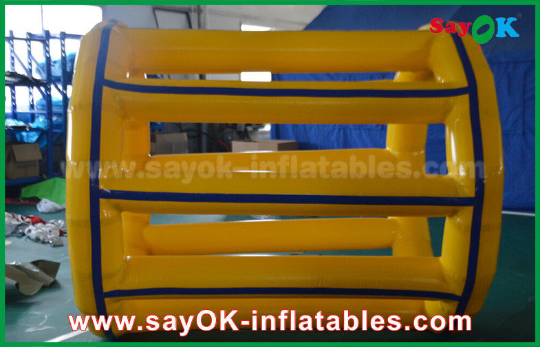 Inflatable Water Tunnel Yellow / Blue Funny Rolling Inflatable Water Toys Inflatable Pool Toys For Water Park