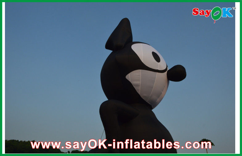 Inflatable Animals Oxford Cloth PVC Inflatable Black Cat For Event / Amusement Park
