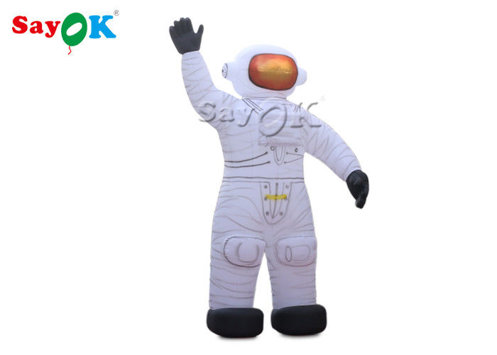 Blow Up Cartoon Characters Oxford Cloth 10m Inflatable Astronaut Cartoon Characters With Air Blower