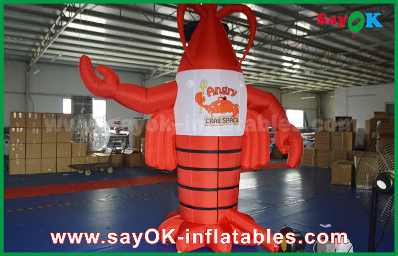 Blow Up Big Red Inflatable Lobster For Advertising Decoration / Giant Artificial Lobster Model