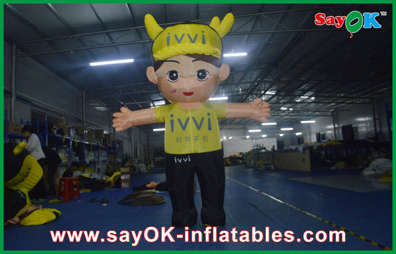 Cartoon Characters For Birthday Parties 2M Middle Outsite Yellow Inflatable Cartoon Characters Exquisite For Childern