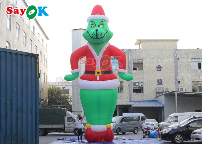 Inflatable Yard Decorations OEM Inflatable Cartoon Characters Blow Up Grinch Oxford Film Model