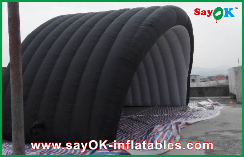 Black Waterproof Inflatable Family Tent With Oxford Cloth And PVC Coating For Ourdoor Inflatable Work Tent