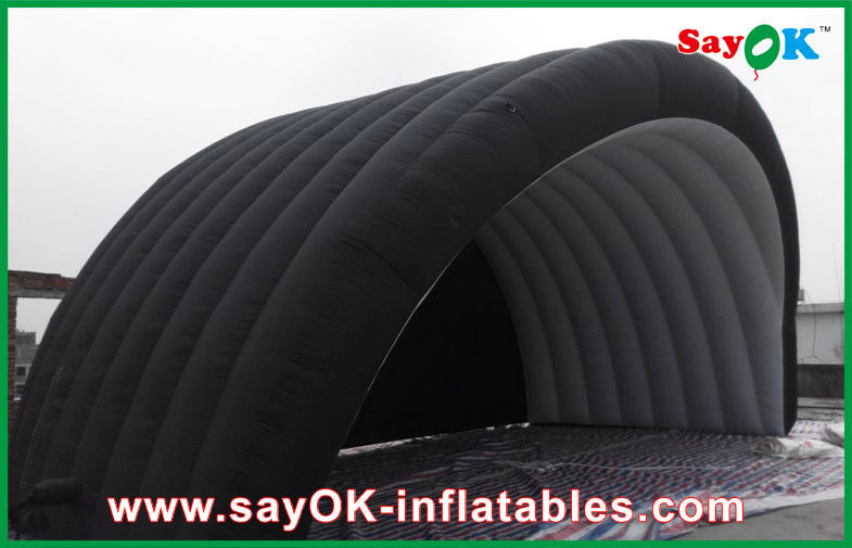 Black Waterproof Inflatable Family Tent With Oxford Cloth And PVC Coating For Ourdoor Inflatable Work Tent